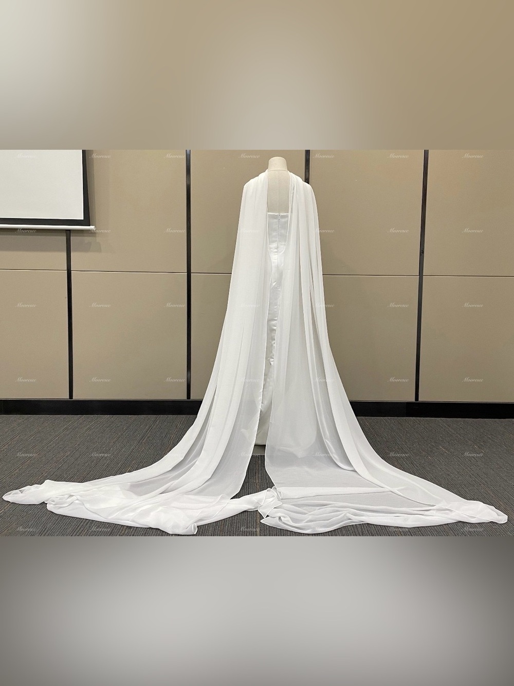Ivory Chiffon Bridal Scarf